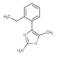 Chemical structure of 4-(2-ethylphenyl)-5-methyl-1,3-thiazol-2-amine - CSSB00116835587