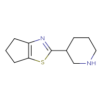 Chemical structure of 3-{4H,5H,6H-cyclopenta[d][1,3]thiazol-2-yl}piperidine - CSSB00011696560