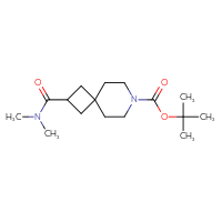 Chemical structure of tert-butyl 2-(dimethylcarbamoyl)-7-azaspiro[3.5]nonane-7-carboxylate - CSSB01046928901