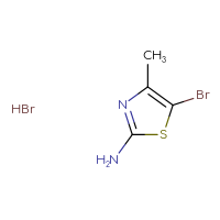 Chemical structure of 5-bromo-4-methyl-1,3-thiazol-2-amine hydrobromide - CSSB00159269596