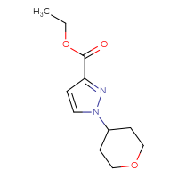 Chemical structure of ethyl 1-(oxan-4-yl)-1H-pyrazole-3-carboxylate - CSSB00103339841
