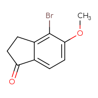 Chemical structure of 4-bromo-5-methoxy-2,3-dihydro-1H-inden-1-one - CSSB00010212354