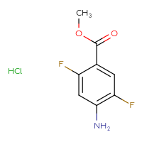 Chemical structure of methyl 4-amino-2,5-difluorobenzoate hydrochloride - CSSB03437232152