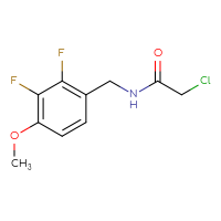 Chemical structure of 2-chloro-N-[(2,3-difluoro-4-methoxyphenyl)methyl]acetamide - CSSB21332098131