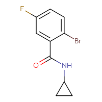 Chemical structure of 2-bromo-N-cyclopropyl-5-fluorobenzamide - CSSB00000205881
