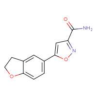 Chemical structure of 5-(2,3-dihydro-1-benzofuran-5-yl)-1,2-oxazole-3-carboxamide - CSSB02270738982