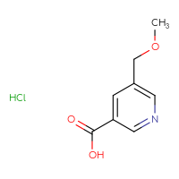 Chemical structure of 5-(methoxymethyl)pyridine-3-carboxylic acid hydrochloride - CSSB00020590263
