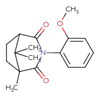 Chemical structure of 3-(2-methoxyphenyl)-1,8,8-trimethyl-3-azabicyclo[3.2.1]octane-2,4-dione - CSSB00026735572