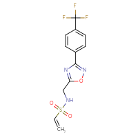 Chemical structure of N-({3-[4-(trifluoromethyl)phenyl]-1,2,4-oxadiazol-5-yl}methyl)ethene-1-sulfonamide - CSSB21332103208