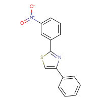 Chemical structure of 2-(3-nitrophenyl)-4-phenyl-1,3-thiazole - CSSB00050105589