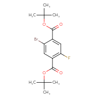 Chemical structure of 1,4-di-tert-butyl 2-bromo-5-fluorobenzene-1,4-dicarboxylate - CSSB21414519373