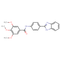 Chemical structure of N-[4-(1H-1,3-benzodiazol-2-yl)phenyl]-3,4,5-trimethoxybenzamide - CSSB00046147508