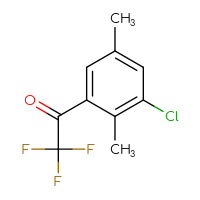 Chemical structure of 1-(3-chloro-2,5-dimethylphenyl)-2,2,2-trifluoroethan-1-one - CSSB21323056916