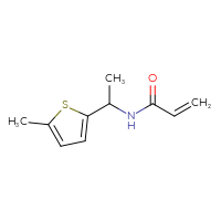 Chemical structure of N-[1-(5-methylthiophen-2-yl)ethyl]prop-2-enamide - CSSB00011484376