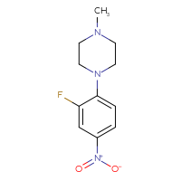 Chemical structure of 1-(2-fluoro-4-nitrophenyl)-4-methylpiperazine - CSSB00000519491
