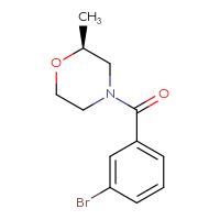 Chemical structure of (2S)-4-(3-bromobenzoyl)-2-methylmorpholine - CSSB00103348467