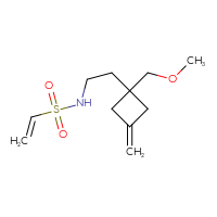 Chemical structure of N-{2-[1-(methoxymethyl)-3-methylidenecyclobutyl]ethyl}ethene-1-sulfonamide - CSMB06452392414