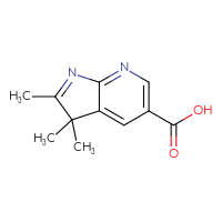Chemical structure of 2,3,3-trimethyl-3H-pyrrolo[2,3-b]pyridine-5-carboxylic acid - CSSB00160488640