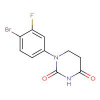 Chemical structure of 1-(4-bromo-3-fluorophenyl)-1,3-diazinane-2,4-dione - CSSB00006170794