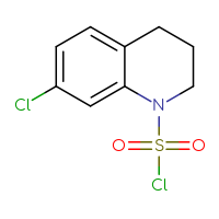 Chemical structure of 7-chloro-1,2,3,4-tetrahydroquinoline-1-sulfonyl chloride - CSSB00010970102