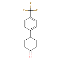 Chemical structure of 4-[4-(trifluoromethyl)phenyl]cyclohexan-1-one - CSSB00020643043