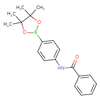 Chemical structure of N-[4-(4,4,5,5-tetramethyl-1,3,2-dioxaborolan-2-yl)phenyl]benzamide - CSSB00018629324