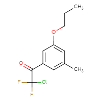 Chemical structure of 2-chloro-2,2-difluoro-1-(3-methyl-5-propoxyphenyl)ethan-1-one - CSSB21103684571
