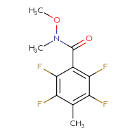 Chemical structure of 2,3,5,6-tetrafluoro-N-methoxy-N,4-dimethylbenzamide - CSSB15033578834