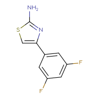 Chemical structure of 4-(3,5-difluorophenyl)-1,3-thiazol-2-amine - CSSB00011934327