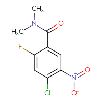Chemical structure of 4-chloro-2-fluoro-N,N-dimethyl-5-nitrobenzamide - CSSB14925487088