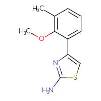 Chemical structure of 4-(2-methoxy-3-methylphenyl)-1,3-thiazol-2-amine - CSSB00103004324