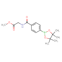 Chemical structure of methyl 2-{[4-(4,4,5,5-tetramethyl-1,3,2-dioxaborolan-2-yl)phenyl]formamido}acetate - CSSB00020914518
