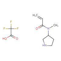 Chemical structure of N-methyl-N-(pyrrolidin-3-yl)prop-2-enamide; trifluoroacetic acid - CSSB20621656062