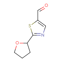 Chemical structure of 2-(oxolan-2-yl)-1,3-thiazole-5-carbaldehyde - CSSB00000693490