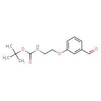 Chemical structure of tert-butyl N-[2-(3-formylphenoxy)ethyl]carbamate - CSSB00000721125