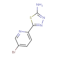 Chemical structure of 5-(5-bromopyridin-2-yl)-1,3,4-thiadiazol-2-amine - CSSB00011781136