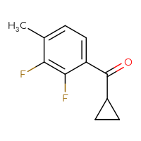 Chemical structure of cyclopropyl(2,3-difluoro-4-methylphenyl)methanone - CSSB00014248889
