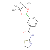 Chemical structure of N-(4,5-dihydro-1,3-thiazol-2-yl)-3-(4,4,5,5-tetramethyl-1,3,2-dioxaborolan-2-yl)benzamide - CSSB06454646395