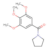 Chemical structure of 1-(3,4,5-trimethoxybenzoyl)pyrrolidine - CSSB00035944237
