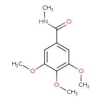 Chemical structure of 3,4,5-trimethoxy-N-methylbenzamide - CSSB00000250530