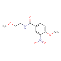 Chemical structure of 4-methoxy-N-(2-methoxyethyl)-3-nitrobenzamide - CSSB00046198732