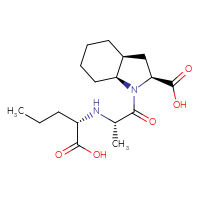 Chemical structure of (2S,3aS,7aS)-1-[(2S)-2-{[(1S)-1-carboxybutyl]amino}propanoyl]-octahydro-1H-indole-2-carboxylic acid - CSSB00015189792