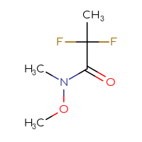 Chemical structure of 2,2-difluoro-N-methoxy-N-methylpropanamide - CSSB00000728405