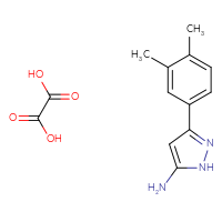 Chemical structure of 3-(3,4-dimethylphenyl)-1H-pyrazol-5-amine; oxalic acid - CSSB00020603855
