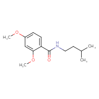 Chemical structure of 2,4-dimethoxy-N-(3-methylbutyl)benzamide - CSSB00025867721