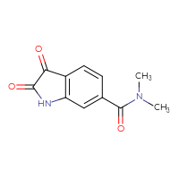 Chemical structure of N,N-dimethyl-2,3-dioxo-2,3-dihydro-1H-indole-6-carboxamide - CSSB21043419054