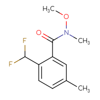 Chemical structure of 2-(difluoromethyl)-N-methoxy-N,5-dimethylbenzamide - CSSB06925466204