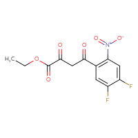 Chemical structure of ethyl 4-(4,5-difluoro-2-nitrophenyl)-2,4-dioxobutanoate - CSSB21495895937