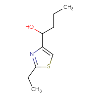 Chemical structure of 1-(2-ethyl-1,3-thiazol-4-yl)butan-1-ol - CSSB00016303626