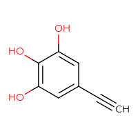 Chemical structure of 5-ethynylbenzene-1,2,3-triol - CSSB00137491777